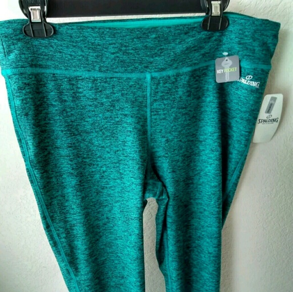 Spalding Pants - Spalding space-dye workout yoga capri pants